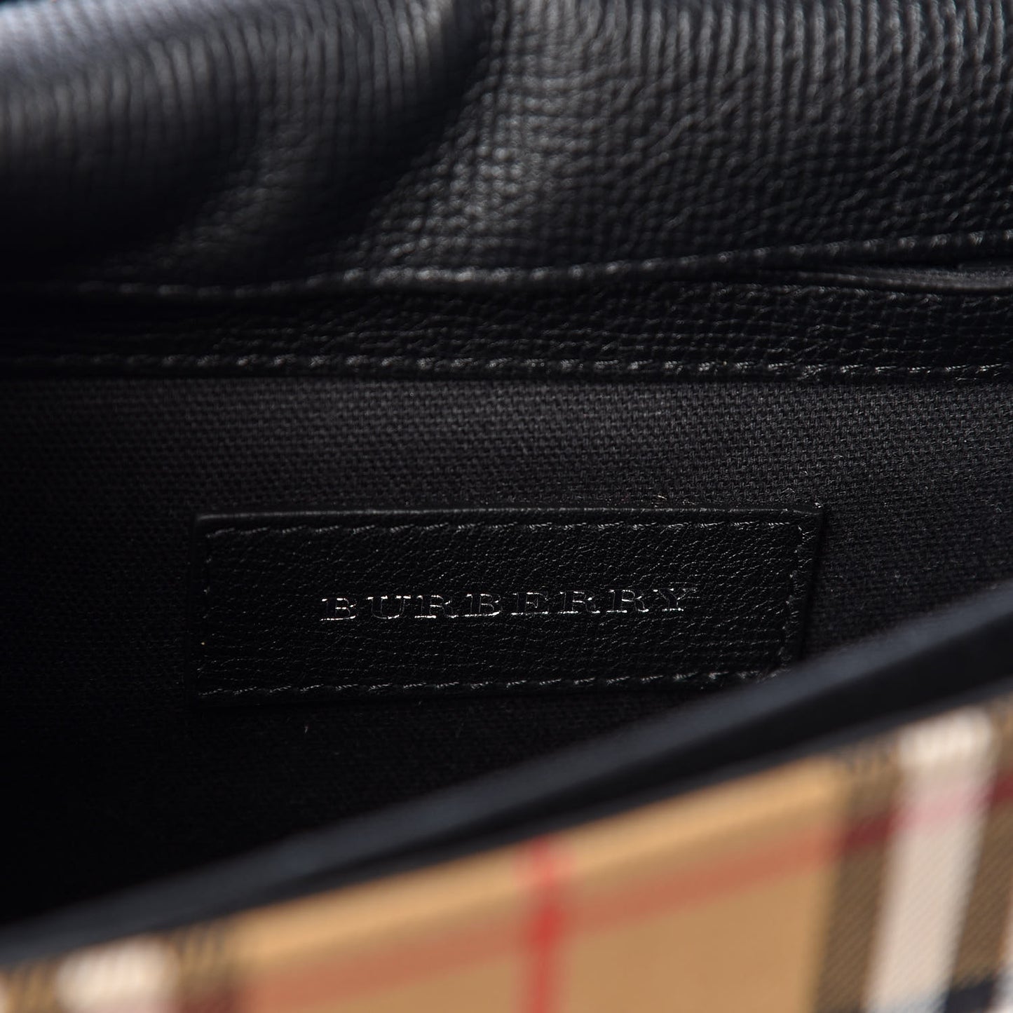 Derby Calfskin Vintage Check Small Macken Crossbody Bag Black