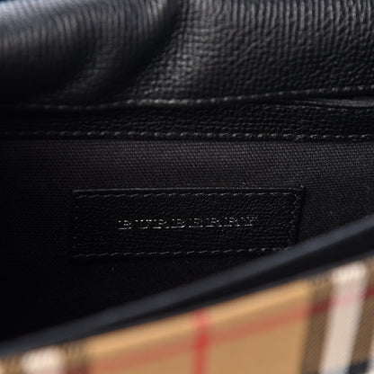 Burberry Derby Calfskin Vintage Check Small Macken Crossbody Bag Black 5 of 8