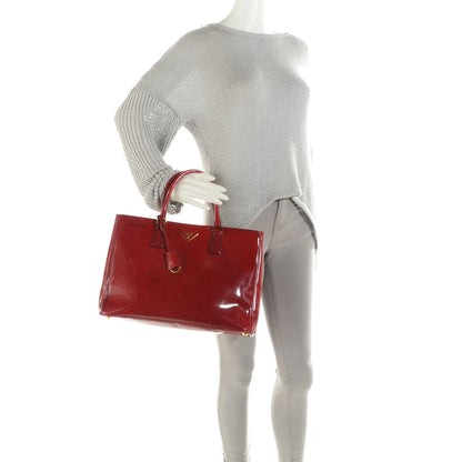 Prada Spazzolato Large Tote Scarlatto Fume 2 of 10