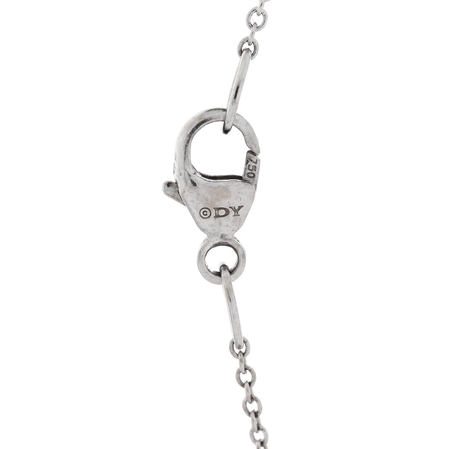 David Yurman 18K White Gold Diamond Cable Collectibles Cross Necklace 4 of 5