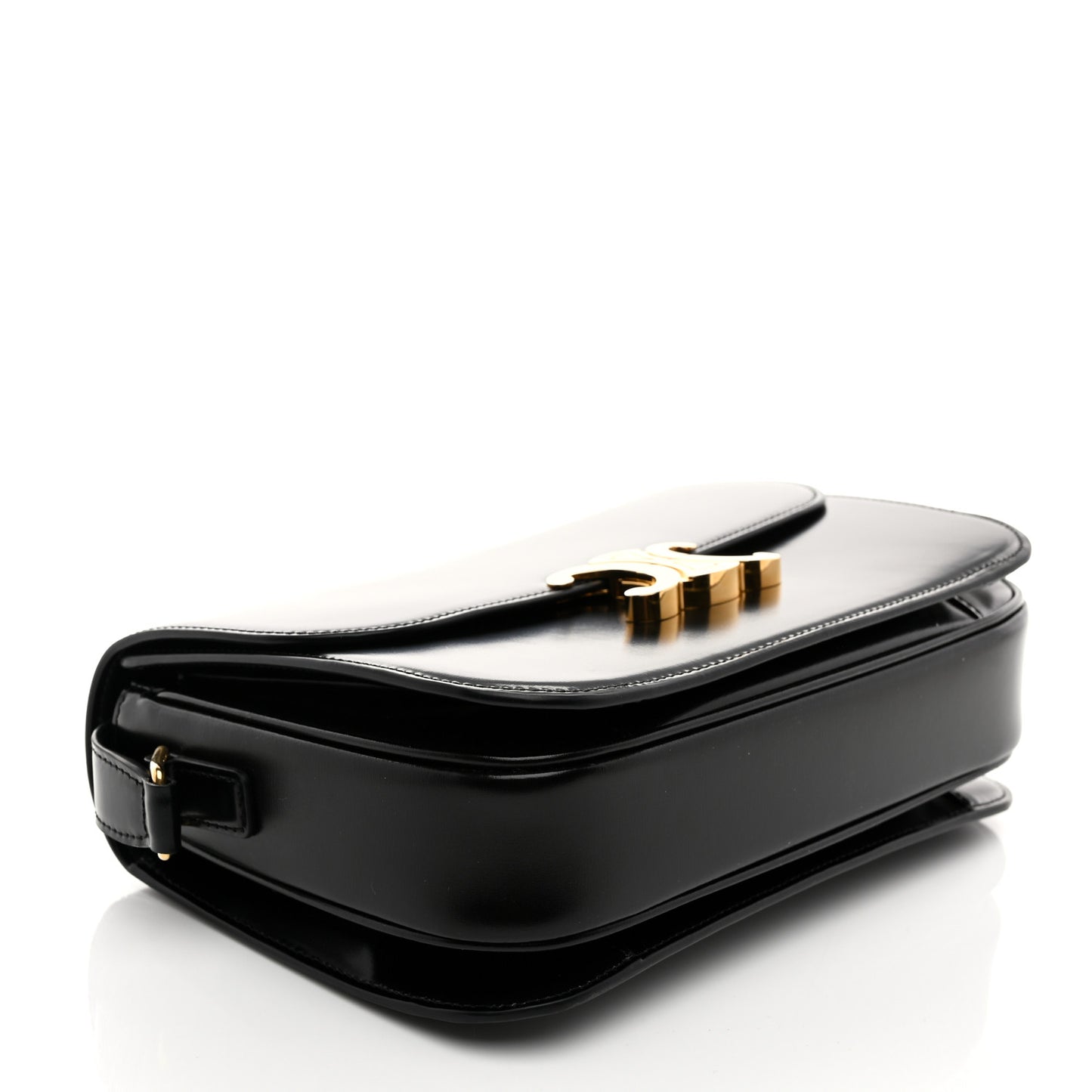 Shiny Calfskin Medium Triomphe Black