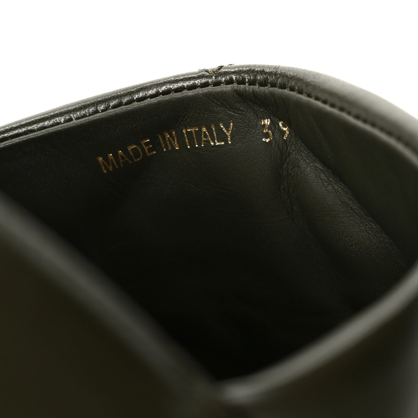 Nappa Logo Quilted Slide Sandals 39 Militaire