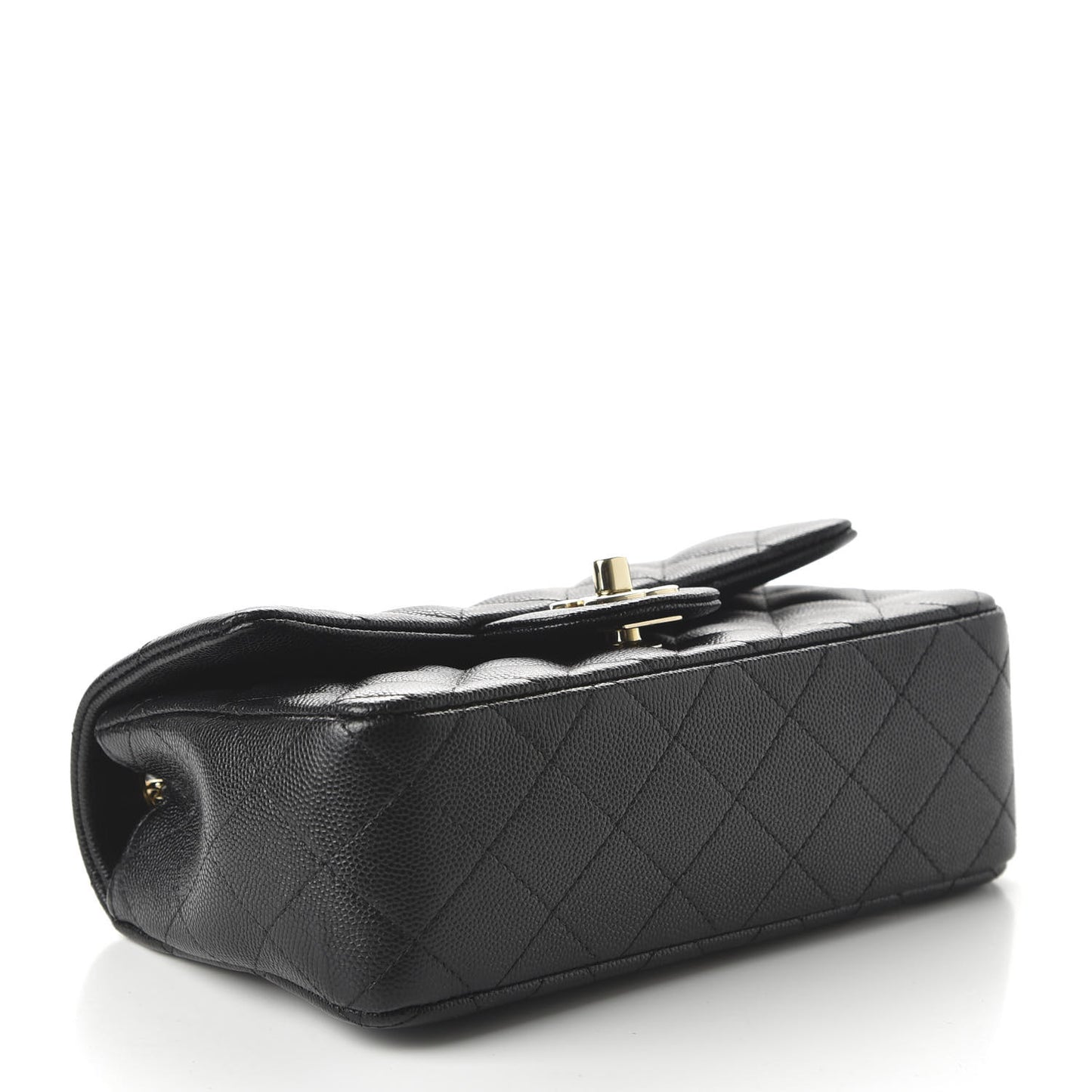 Caviar Quilted Mini Rectangular Flap Black