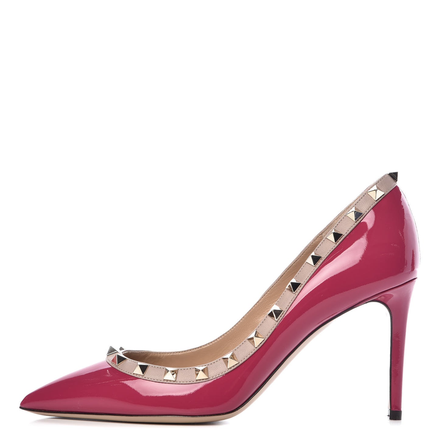 Patent Rockstud 85mm Pumps 38.5 Deep Cyclamin Poudre