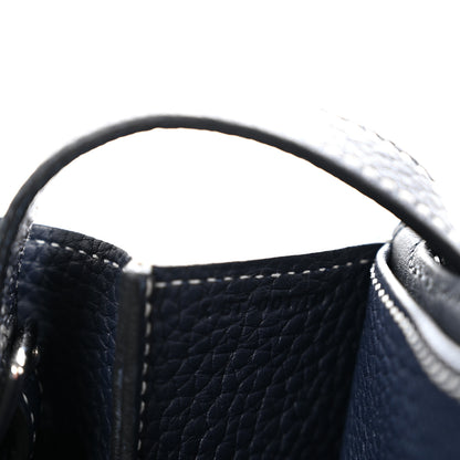 Hermes Taurillon Clemence Halzan 31 GM Bleu Nuit 7 of 12