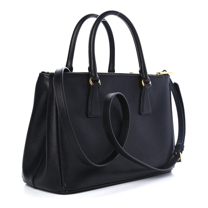 Prada Saffiano Small Galleria Double Zip Tote Black 2 of 4