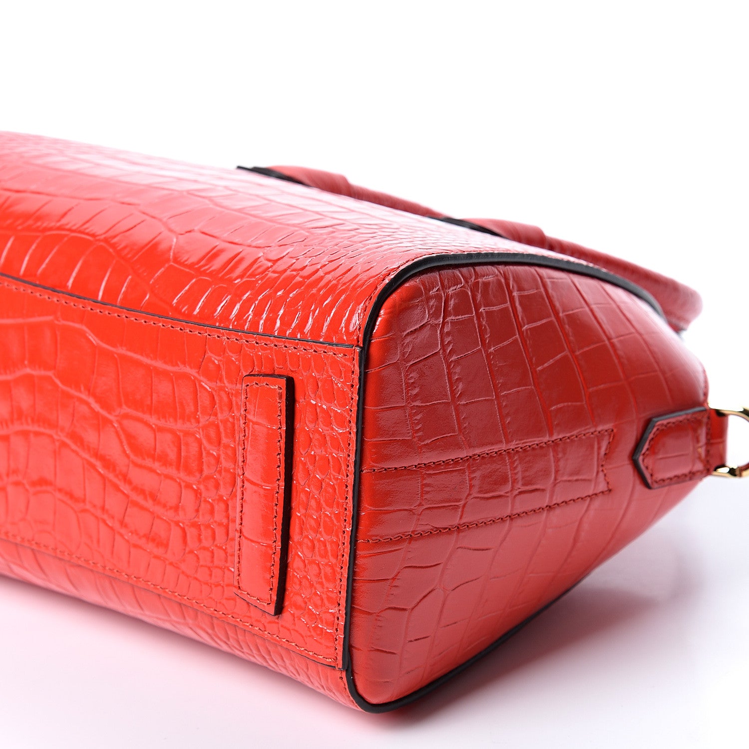 Givenchy Calfskin Crocodile Embossed Mini Antigona Red 9 of 9
