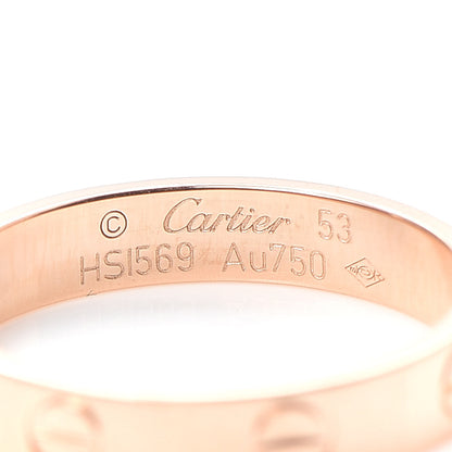 Cartier 18K Pink Gold 3.5mm LOVE Wedding Band Ring 53 6.25 4 of 4