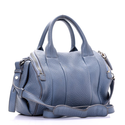 Alexander Wang Pebbled Lambskin Rockie Blue Pale Gold Hardware 3 of 24