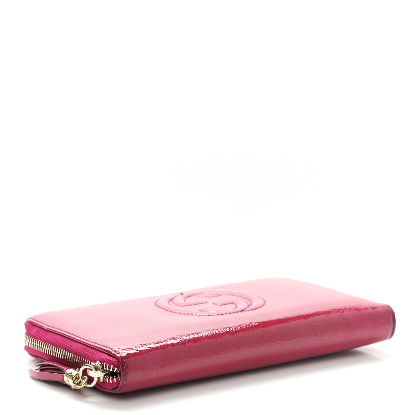 Patent Soho Zip Around Wallet Bright Bougainvillea