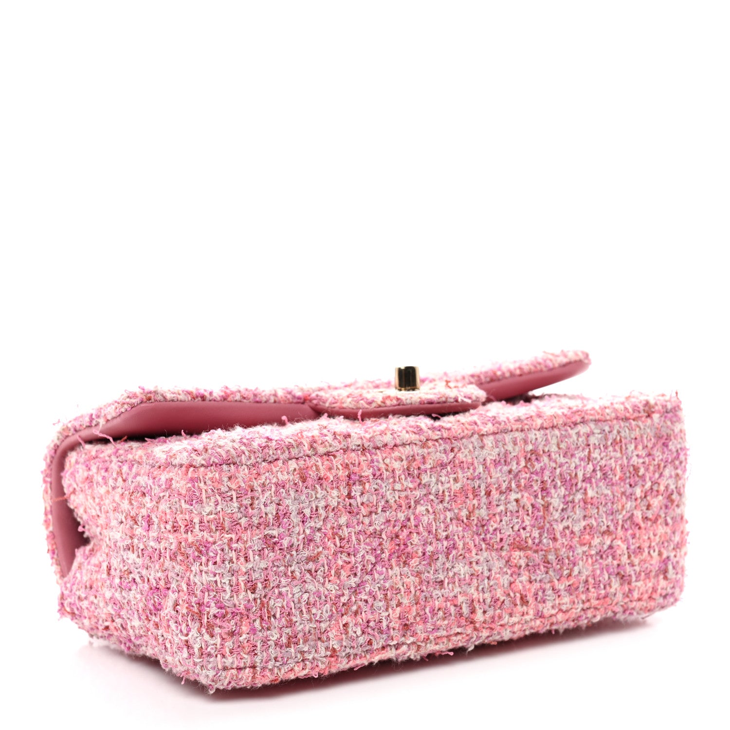 Chanel Tweed Quilted Mini Rectangular Flap Pink 4 of 10