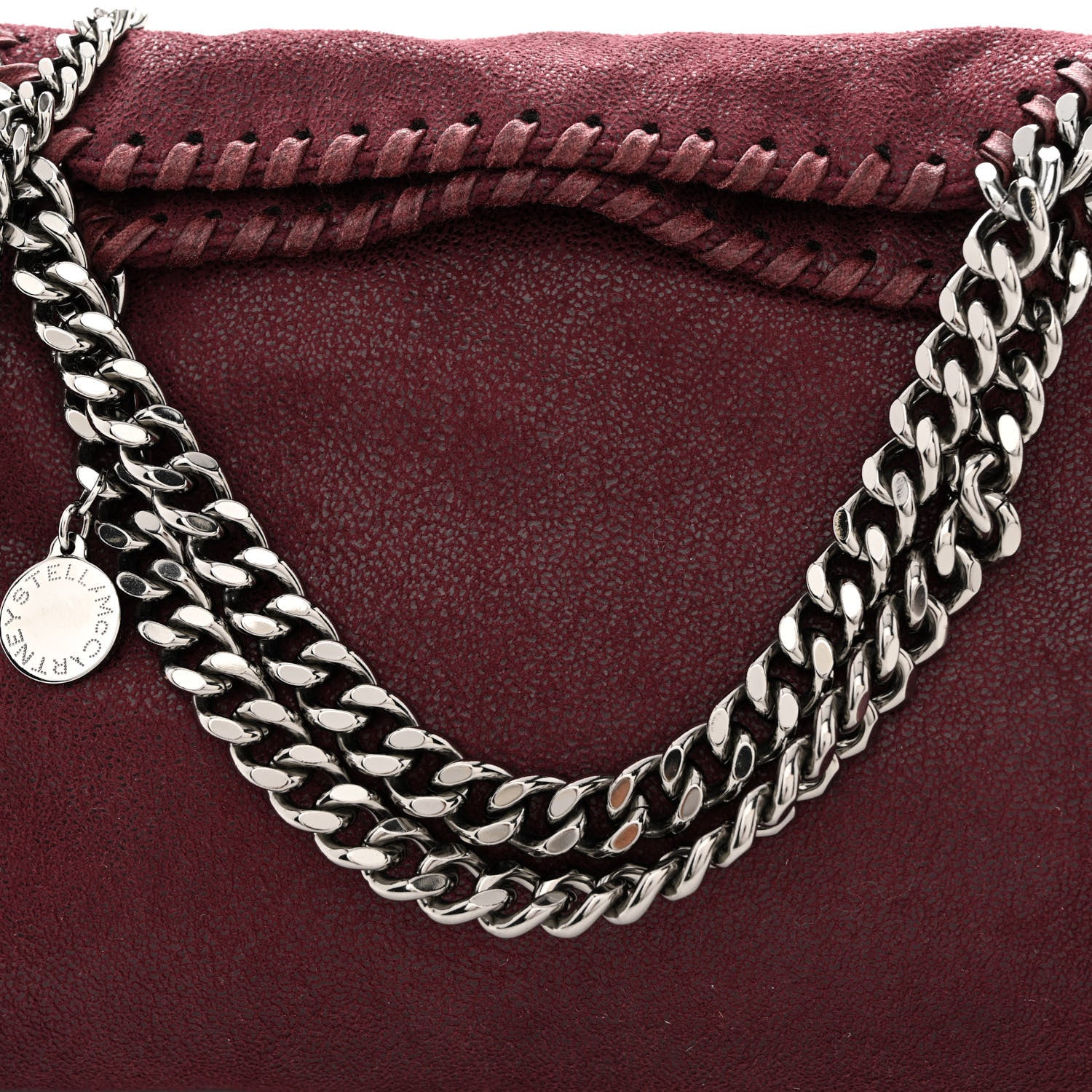 Stella McCartney Shaggy Deer Mini Falabella Fold Over Tote Plum 11 of 13