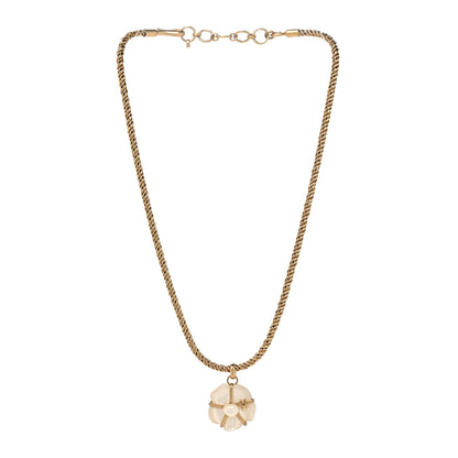 Chanel Pearl CC Camellia Flower Necklace White 3 of 6