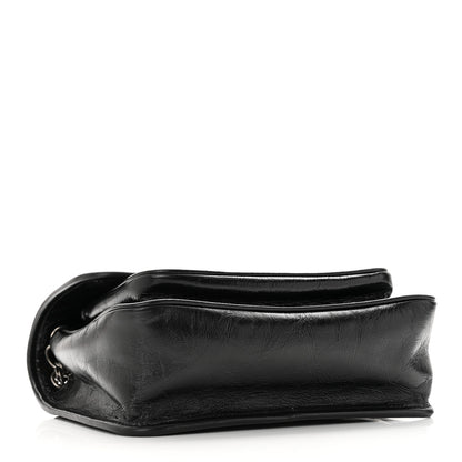 Saint Laurent Crinkled Calfskin Matelasse Monogram Baby Niki Chain Satchel Black 4 of 15