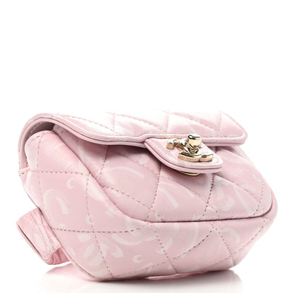 Chanel Lambskin Quilted CC All Over Arm Coin Purse Pink 4 of 8