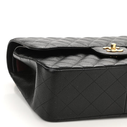 Chanel Caviar Quilted Jumbo Double Flap Black 9 of 10
