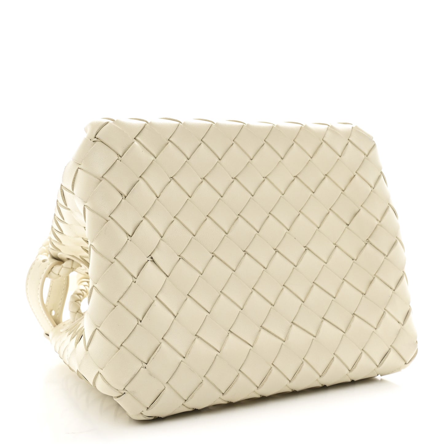 Nappa Intrecciato Small Parachute Shoulder Bag Sea Salt