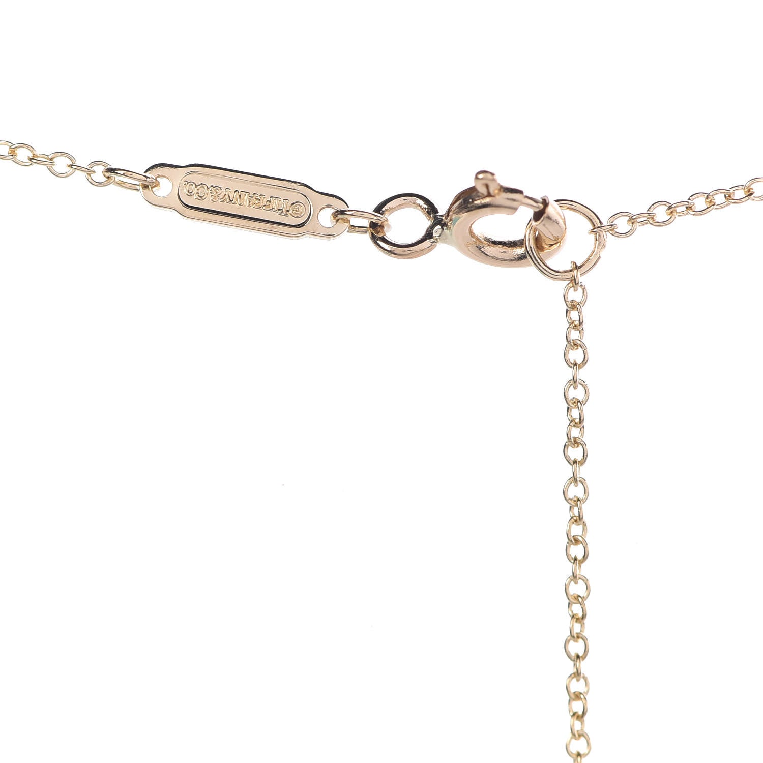 Tiffany 18K Yellow Gold Small T Smile Pendant Necklace 6 of 6