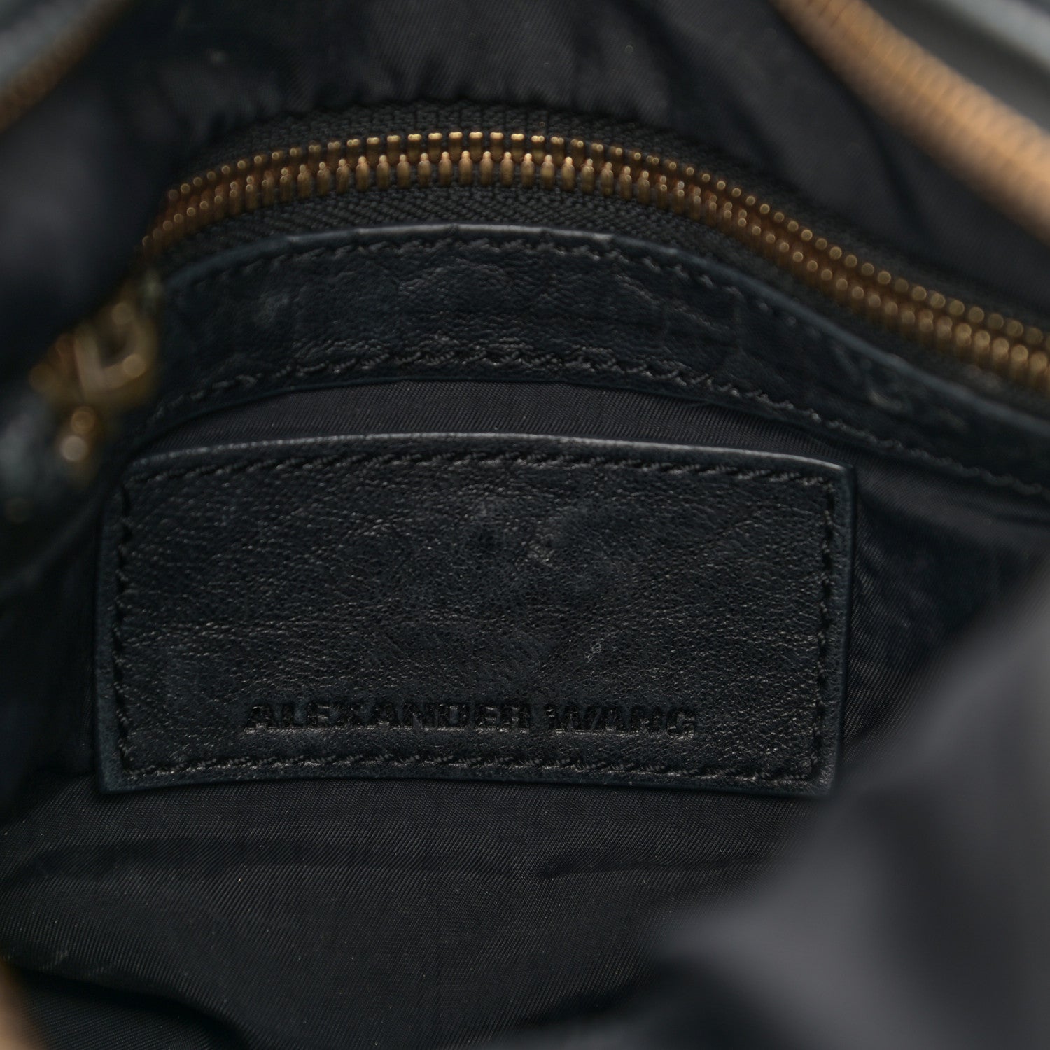 Alexander Wang Pebbled Lambskin Rocco Black Antique Brass Hardware 6 of 9