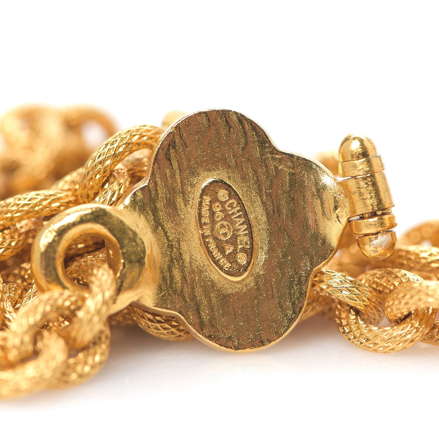 CC Chain Pendant Long Necklace Gold