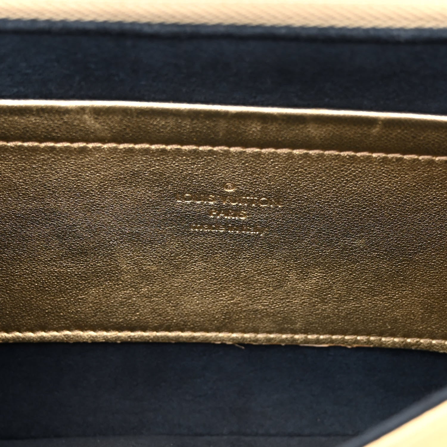 Louis Vuitton Metallic Lambskin Embossed Monogram Pochette Coussin Gold 7 of 10