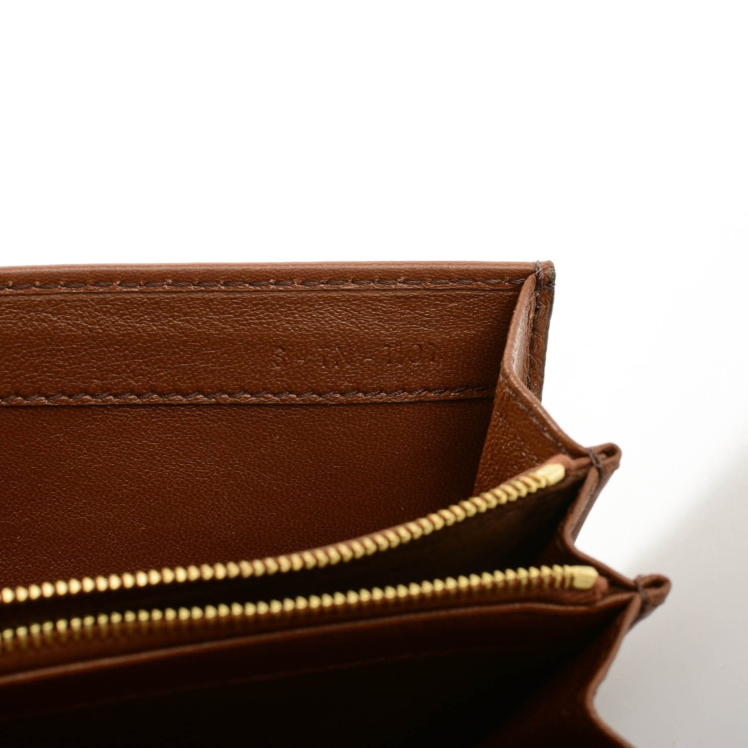 Celine Lambskin Large Flap Wallet Tan 7 of 7
