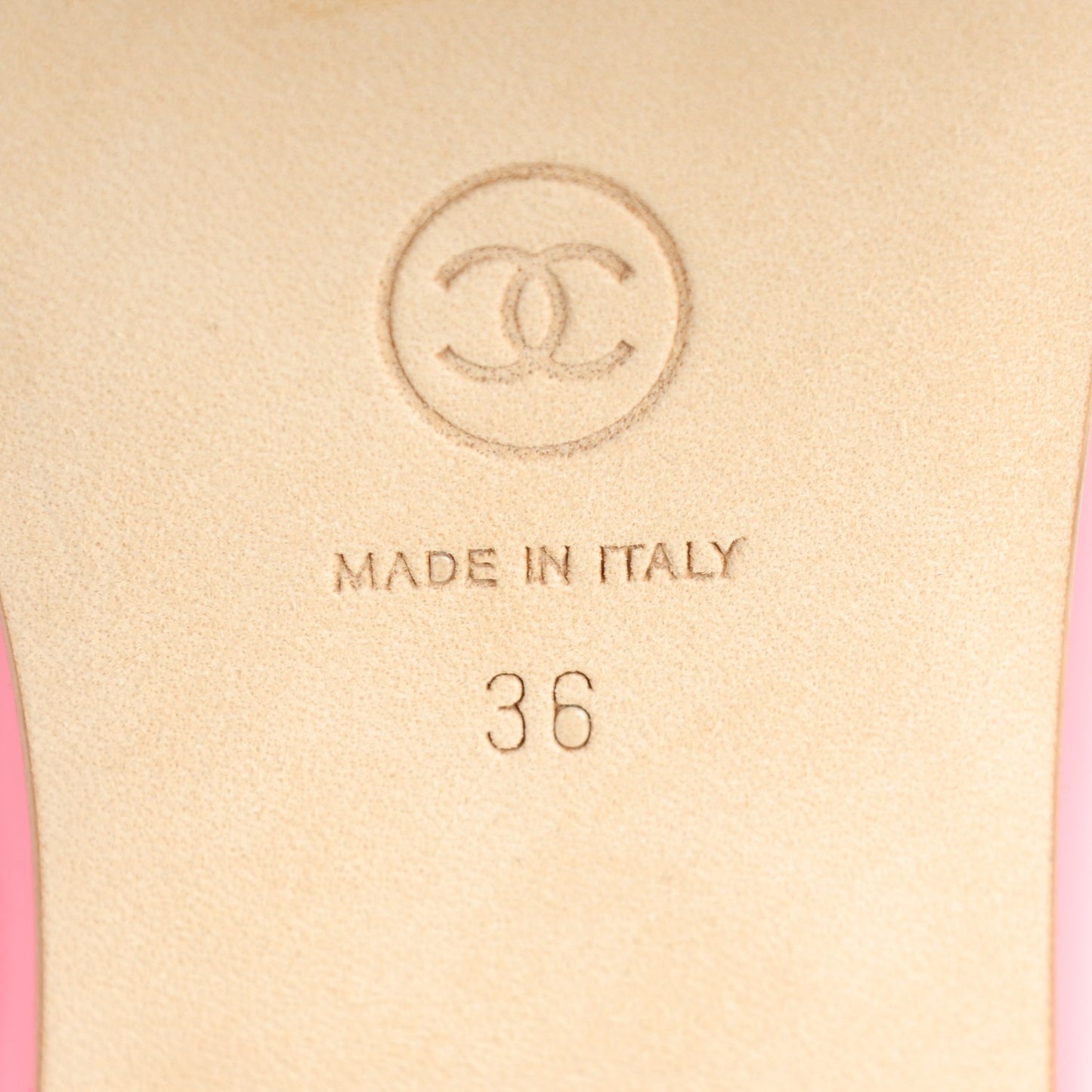 Patent Cap Toe Ballerina Flats 36 Light Pink