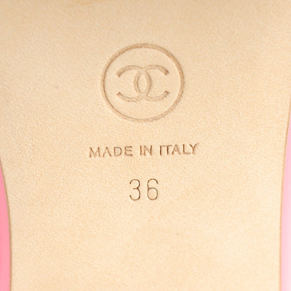 Chanel Patent Cap Toe Ballerina Flats 36 Light Pink 6 of 8