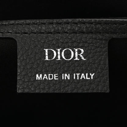 Christian Dior Oblique Jacquard Grained Calfskin Small Saddle Messenger Bag Beige Black 6 of 10
