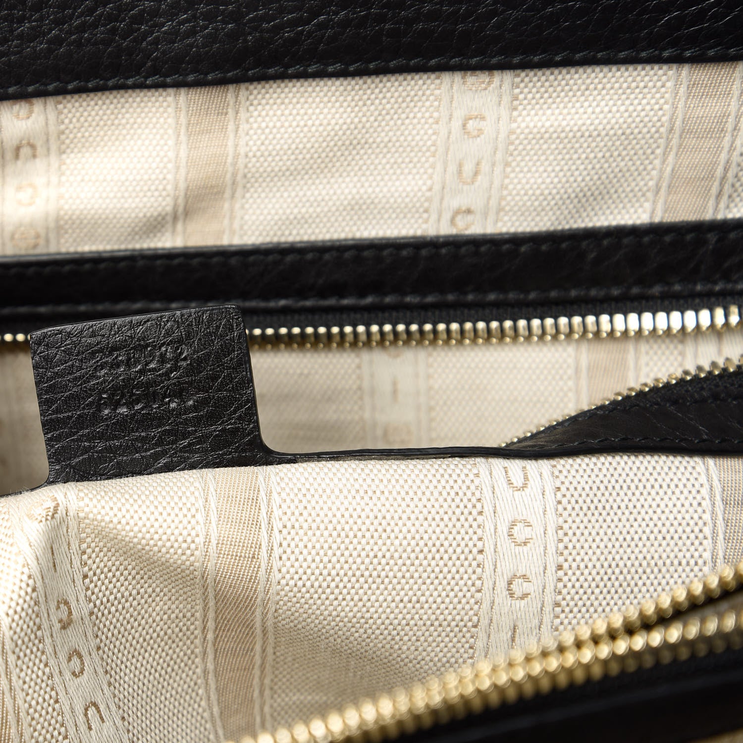 Gucci Calfskin Tote Black 9 of 10