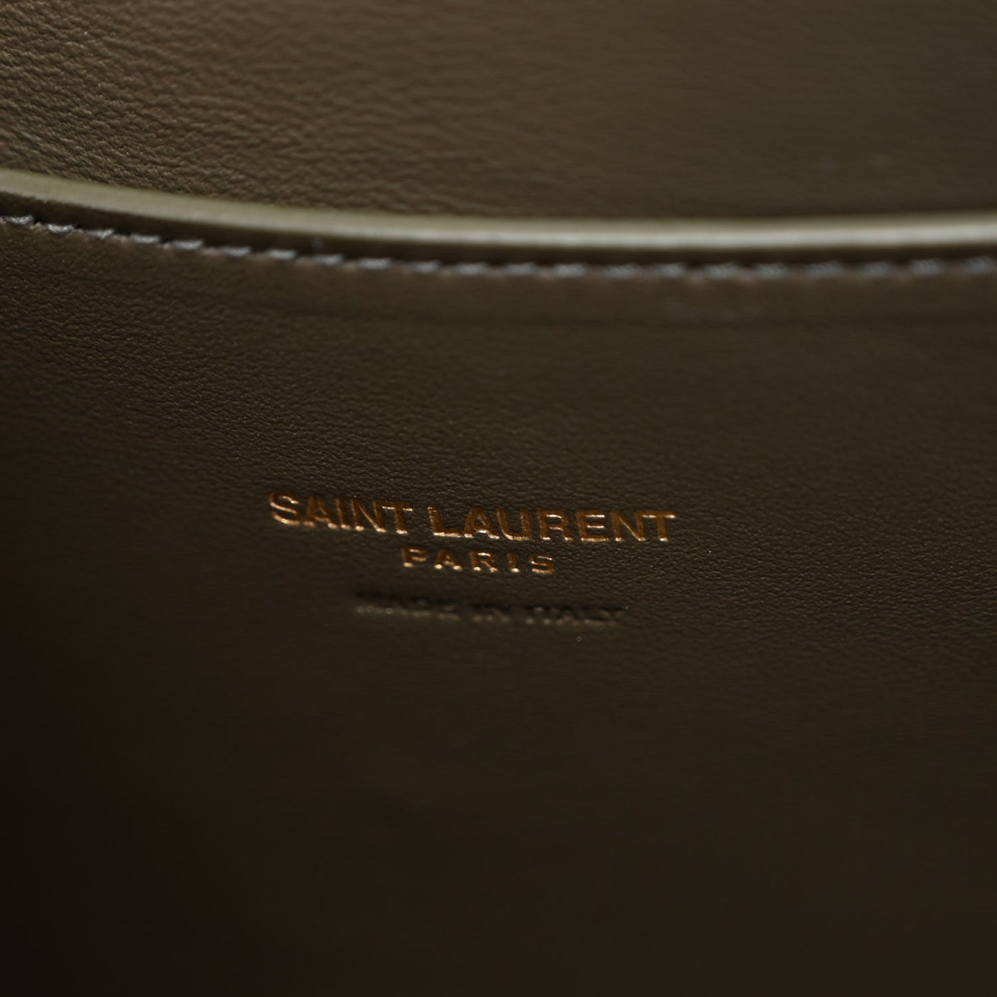 Smooth Calfskin Suede Medium Reversible Monogram Kate Satchel Olive