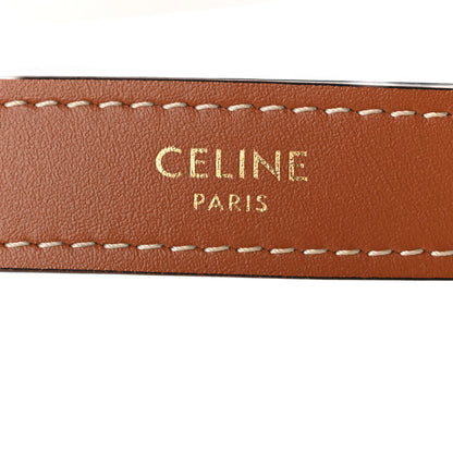 Celine Triomphe Canvas Calfskin Ava Shoulder Bag Tan 6 of 10