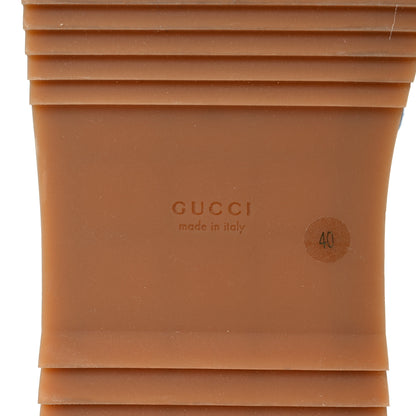 Gucci New Denim GG Monogram Angelina Platform 55mm Slide Sandals 40 Blue Tea 8 of 13