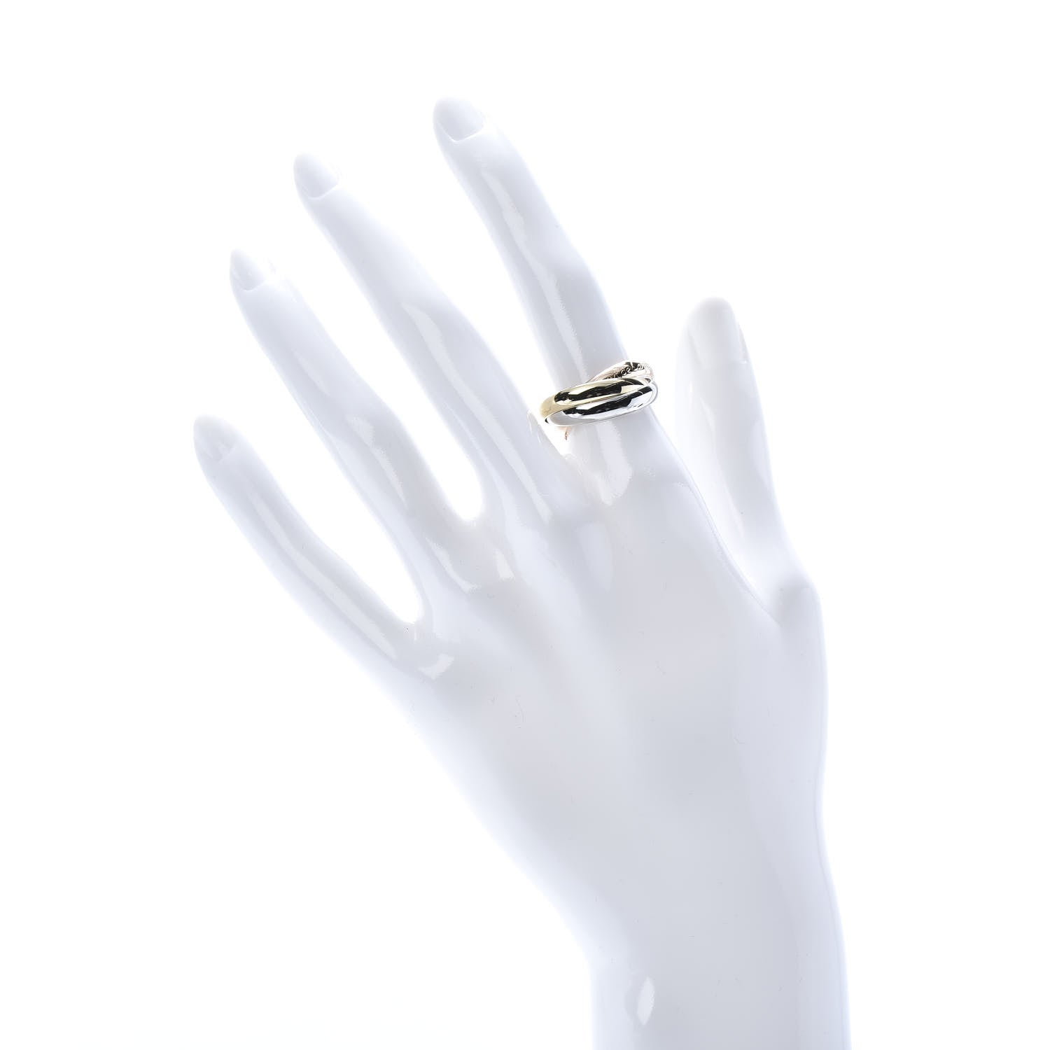 Cartier 18K Pink Yellow White Gold Classic Les Must De Trinity Ring 53 6.5 2 of 7