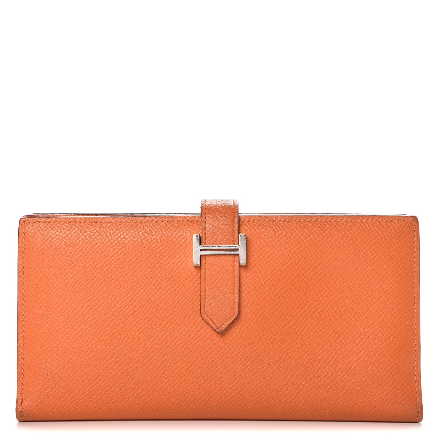 Hermes Epsom Bearn Gusset Wallet Orange 1 of 23