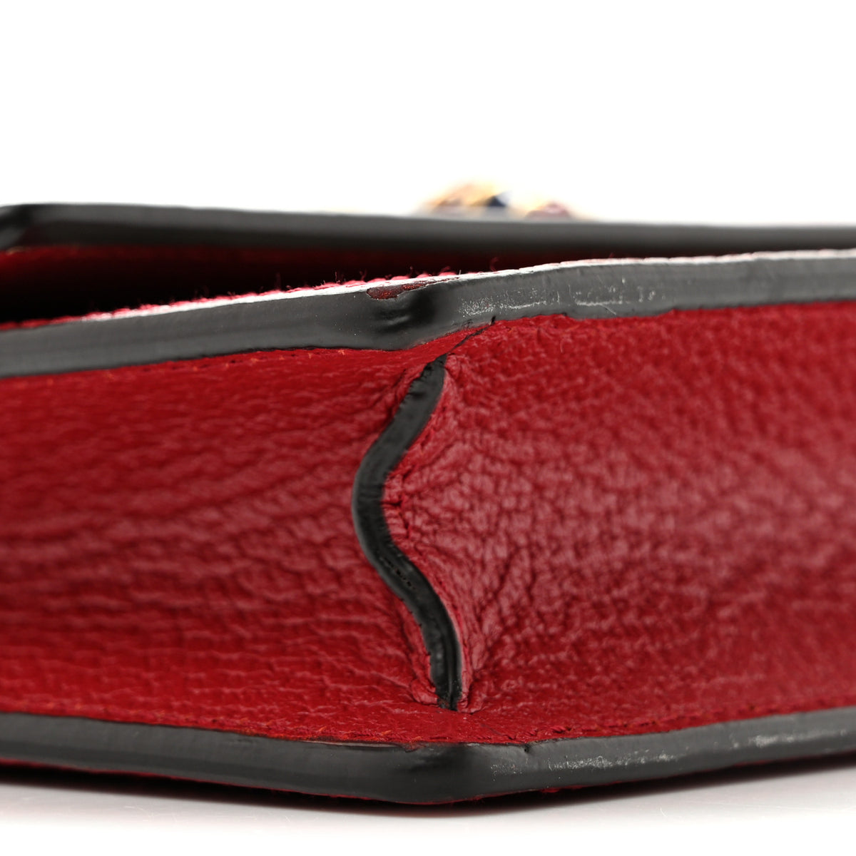 Gucci GG Supreme Monogram Web Queen Margaret Chain Wallet Red 8 of 14