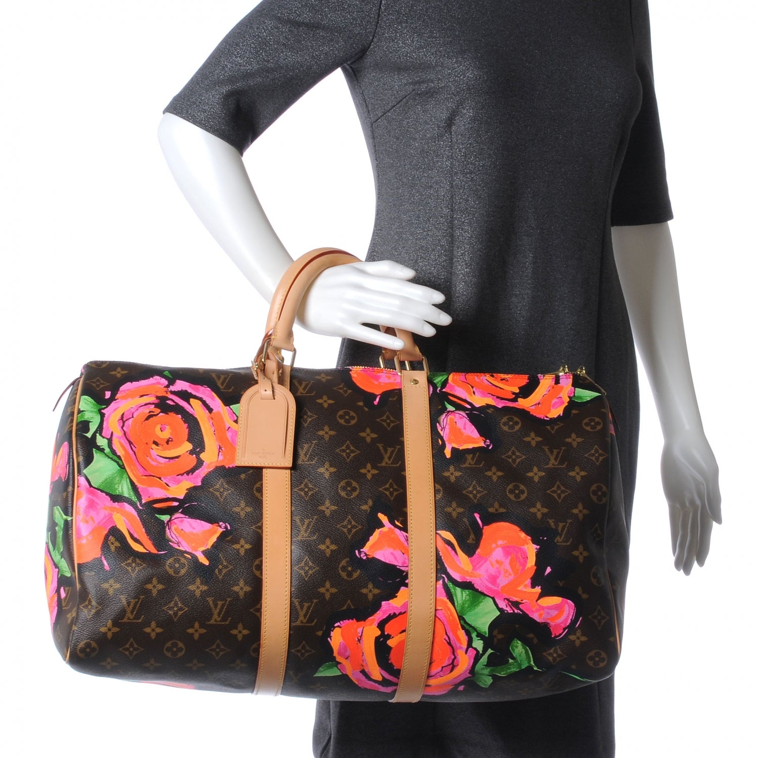 Louis Vuitton Monogram Roses Keepall 50 2 of 7