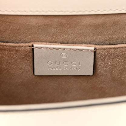 Gucci Calfskin Mini Sylvie Top Handle Bag White 6 of 15