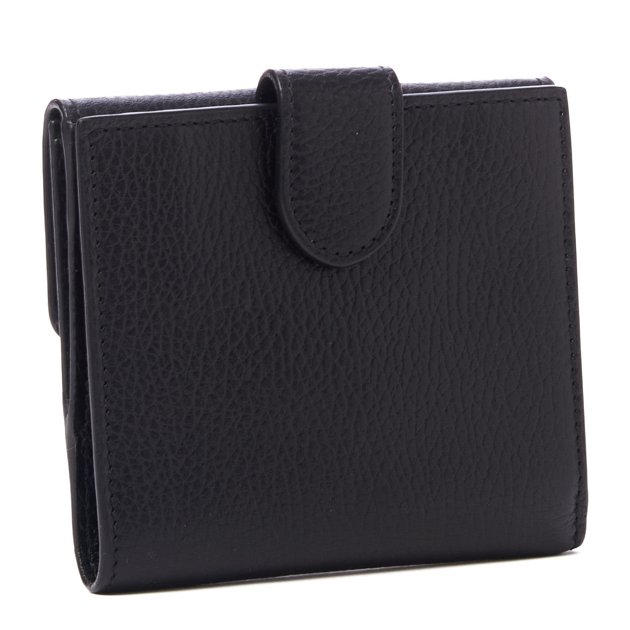 Dollar Calfskin Interlocking G French Wallet Black