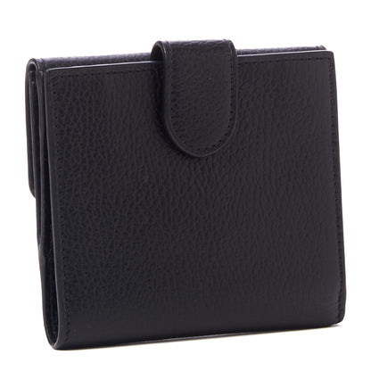 Gucci Dollar Calfskin Interlocking G French Wallet Black 2 of 7