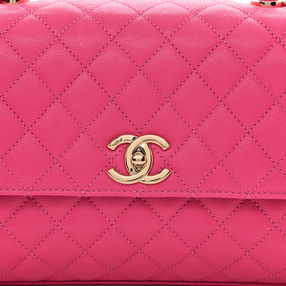 Chanel Caviar Quilted Small Coco Handle Flap Pink 8 of 8