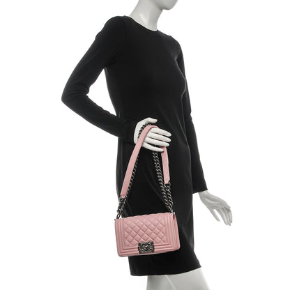Chanel Lambskin Quilted Small Boy Flap Light Pink 2 of 9