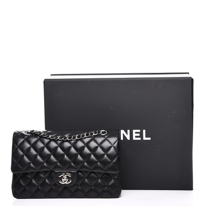 Chanel Lambskin Quilted Medium Double Flap Black 8 of 8