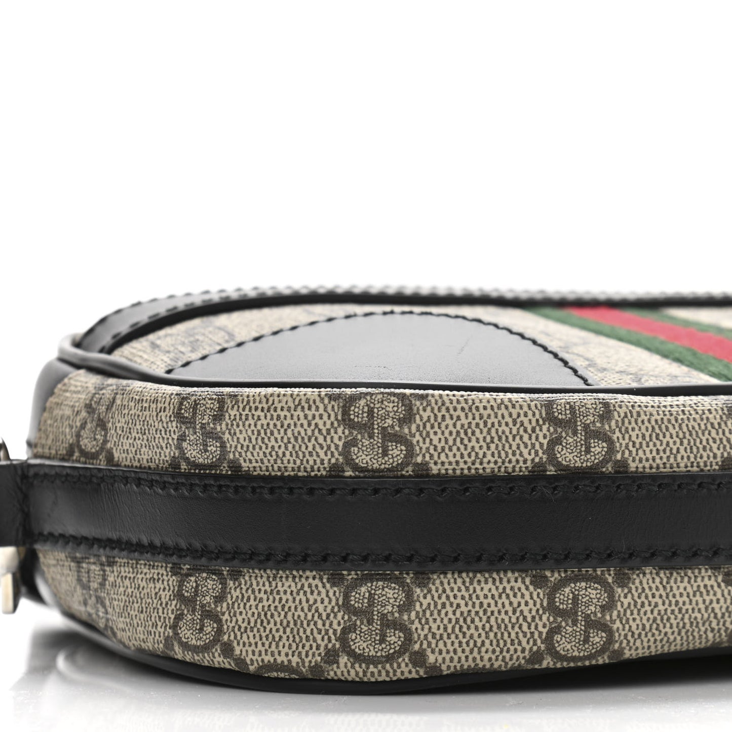 GG Supreme Monogram Web Small Shoulder Bag Black