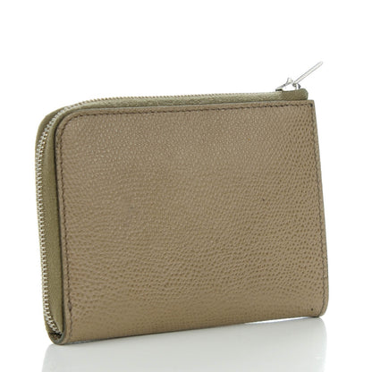 Celine Drummed Calfskin Half Zip Multifunction Coin Purse Souris 3 of 7