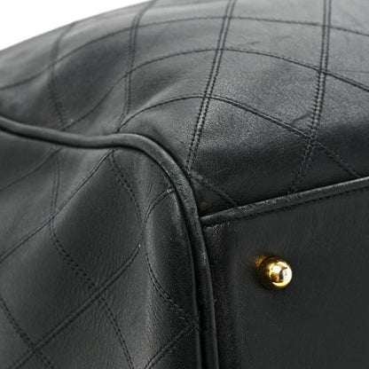 Chanel Calfskin Stitched CC Boston Black 15 of 19