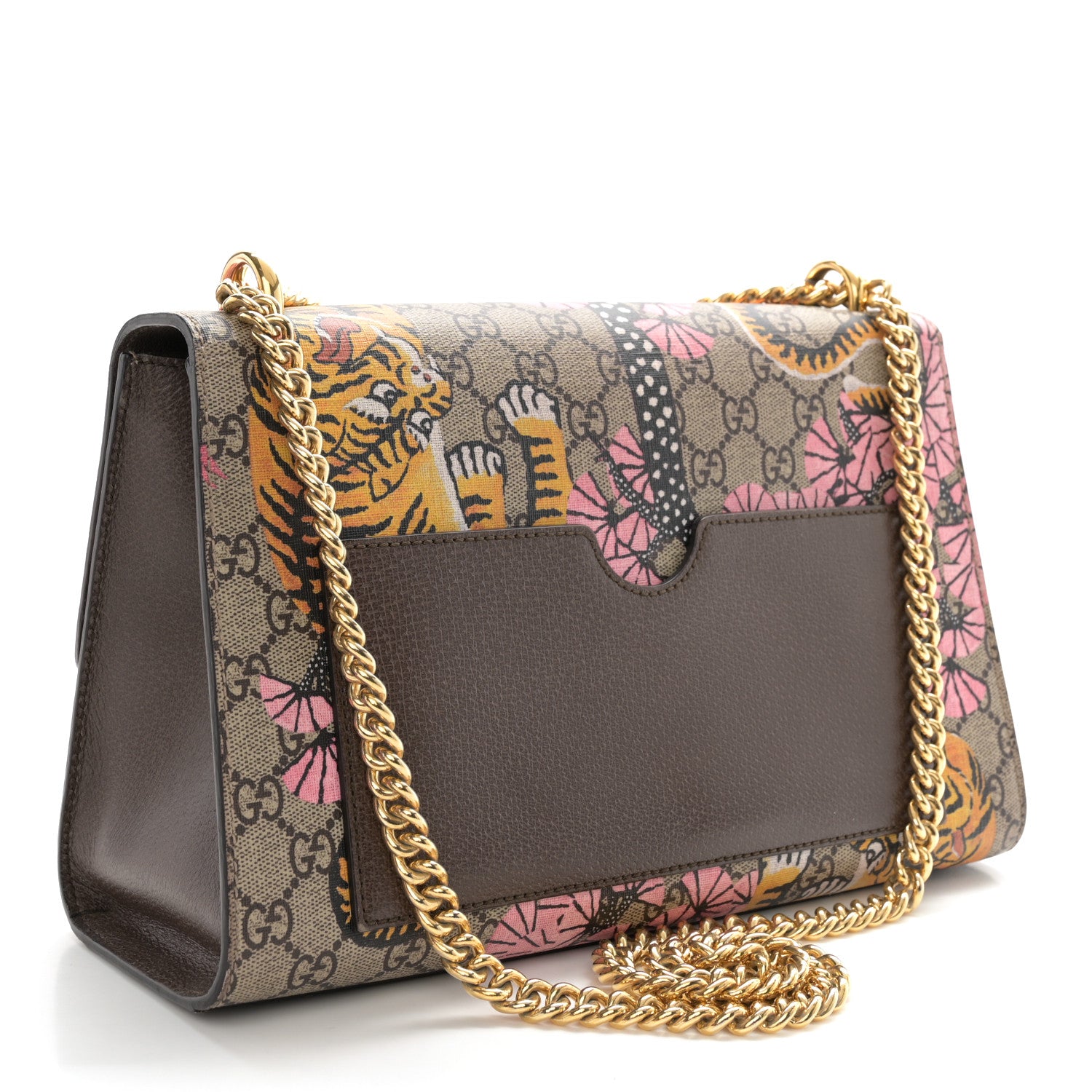 Gucci GG Supreme Monogram Bengal Medium Padlock Shoulder Bag Beige Pink 3 of 12