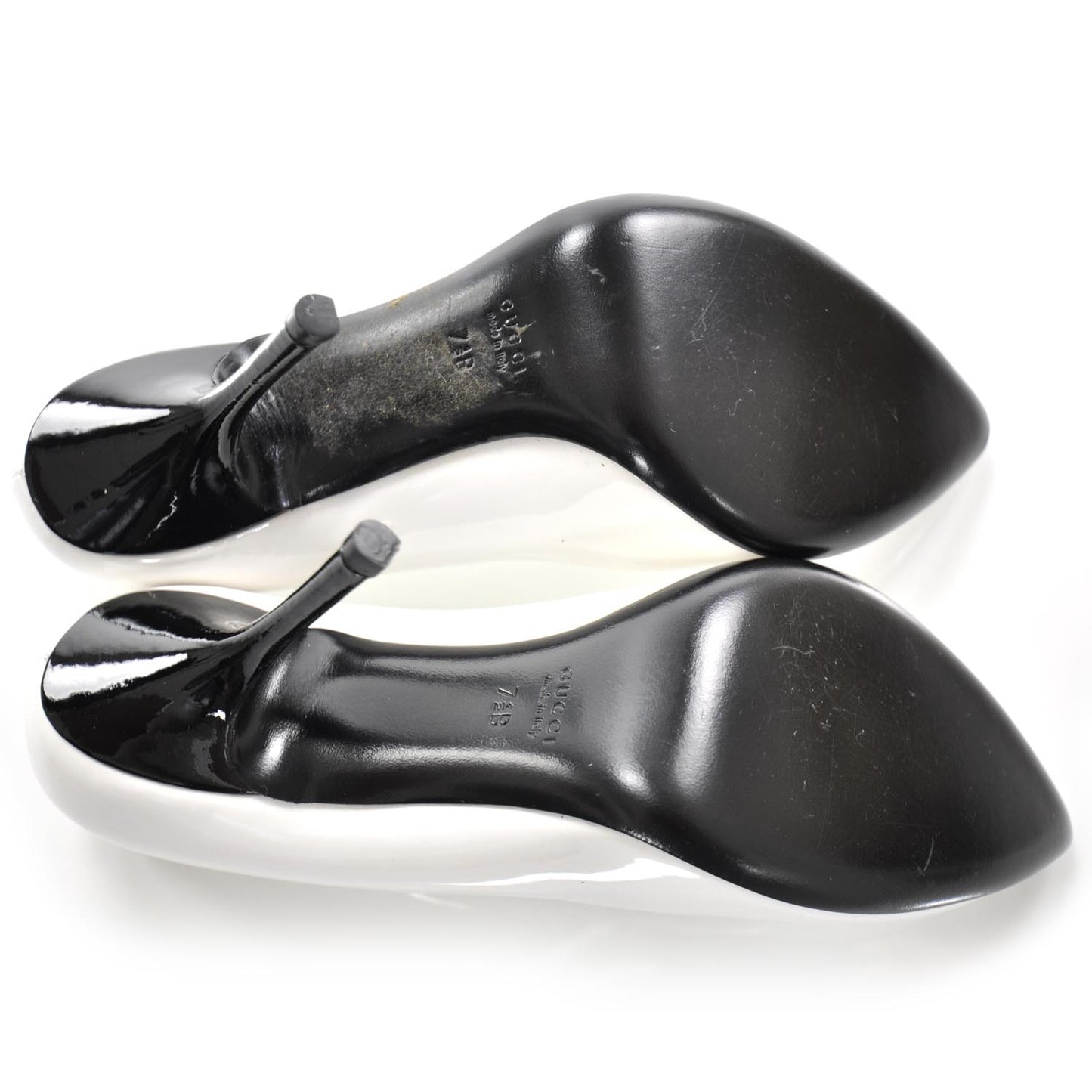 Patent Leather GG Pumps 7.5 Black White