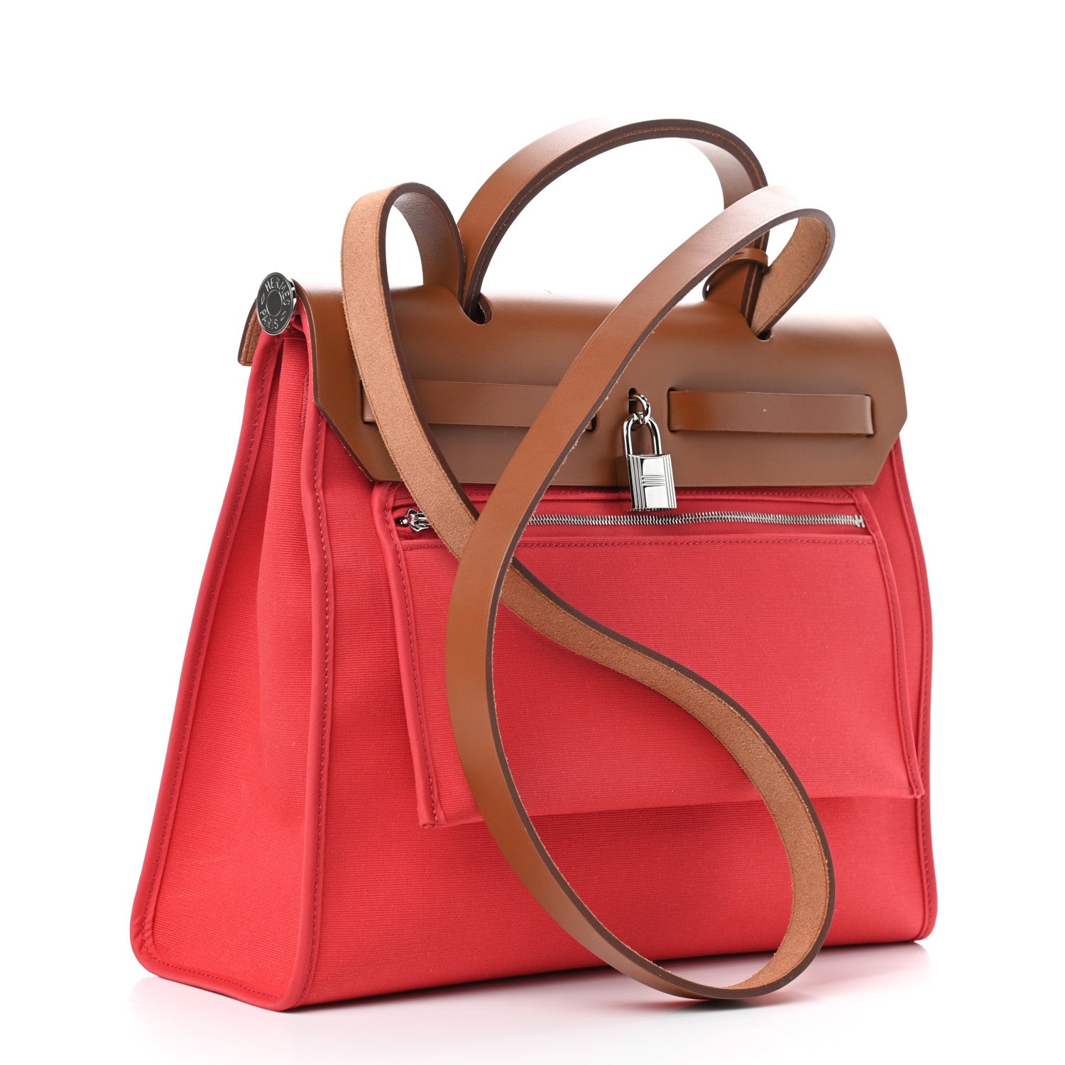 Hermes Vache Hunter Toile Herbag Zip 31 PM Bougainvillea 4 of 11