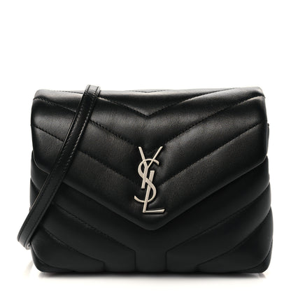 Saint Laurent Calfskin Y Quilted Monogram Toy Loulou Crossbody Bag Black 1 of 6
